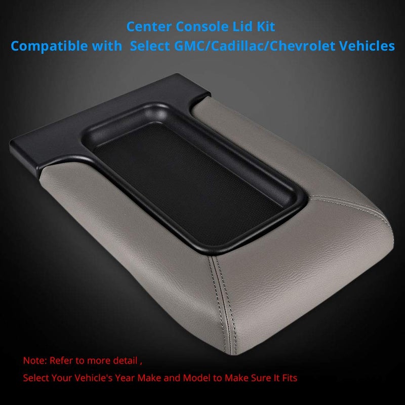 VANJING Compatible with Center Console Lid Armrest Kit Cadillac Chevrolet GMC Pickup Truck Suburban Tahoe Silverado Sierra Yukon XL-Replaces 19127365 Light Gray - Image 3